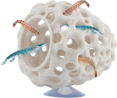 PUXING Shrimp Dome Hide Shrimp Hides for Aquarium Bettas Fish Hideout with Suction Cup Aquarium Fish Cave Hideout Bettas Habitat Fishs Tank Tunnel(Color:White) in Kuwait