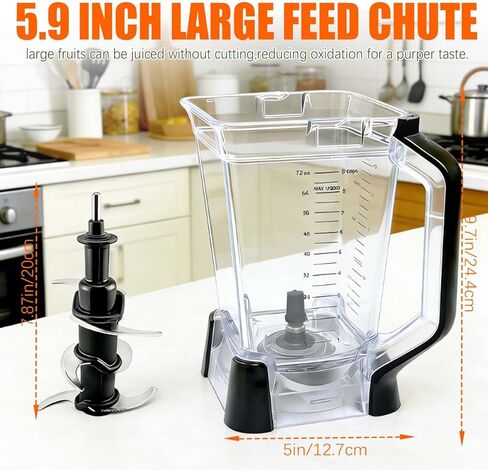 Compatible with Ninja blender replacement water tank (72 oz XL cup) replacement blade parts and suitable for Ninja blender models BN750 BN750C BN751 BN751C BN753TGT BN800 BN800C BN801 BN801C etc. in Kuwait