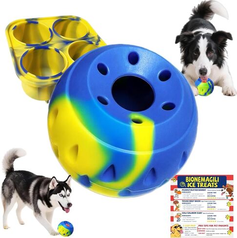 BIONEMAGILI™ Interactive Dog Toy with Freeze Tray - 8-in-1 Puzzle Feeder, Durable Silicone for Aggressive Chewers, Slow Feeder to Reduce Anxiety (3 Challenge Levels for Small/Large Dogs) in Kuwait