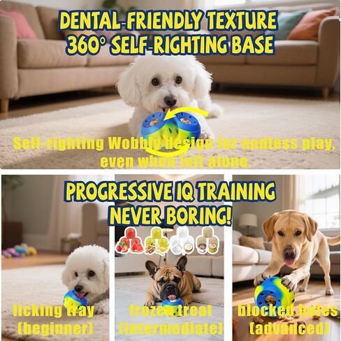 BIONEMAGILI™ Interactive Dog Toy with Freeze Tray - 8-in-1 Puzzle Feeder, Durable Silicone for Aggressive Chewers, Slow Feeder to Reduce Anxiety (3 Challenge Levels for Small/Large Dogs) in Kuwait