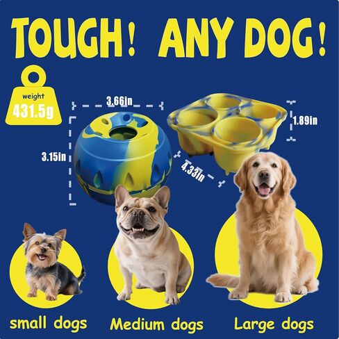 BIONEMAGILI™ Interactive Dog Toy with Freeze Tray - 8-in-1 Puzzle Feeder, Durable Silicone for Aggressive Chewers, Slow Feeder to Reduce Anxiety (3 Challenge Levels for Small/Large Dogs) in Kuwait