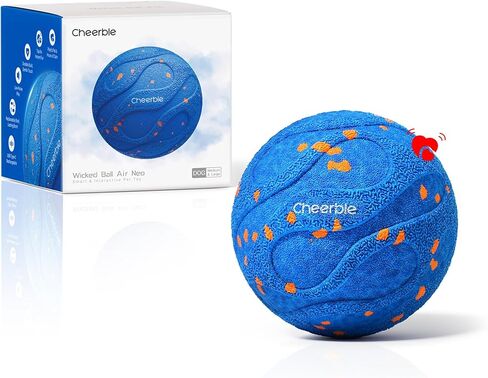 Cheerble Smart Interactive Dog Toy, Wicked Ball AIR Neo, Heartbeat Puppy Toy Automatic Moving, Bouncing, and Rotating, ETPU Material, IPX7 Waterproof Rating, Active Rolling Ball for Medium & Large Dog in Saudi Arabia