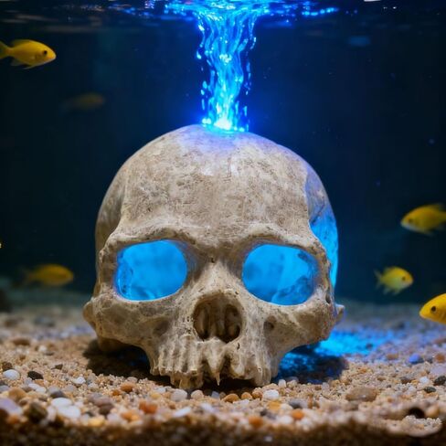 حوض أسماك كيرفري بمصباح LED USB بمؤقت حجري هوائي مقاس 2 بوصة مع أنبوب سيليكون بطول 3 أقدام فقاعات خزان الأسماك أو خزان أسماك المياه العذبة والمياه المالحة (غير متضمنة مضخة هواء) in Kuwait