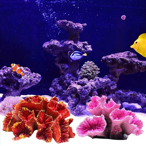 Artificial Coral Plant Aquarium Color Ornaments Polyresin Coral Decor Fish for Decoration Resin Coral Fish Hous in Kuwait