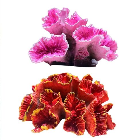 Artificial Coral Plant Aquarium Color Ornaments Polyresin Coral Decor Fish for Decoration Resin Coral Fish Hous in Kuwait