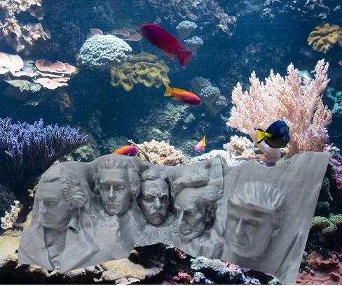 Aquarium Decor Mount Rushmore with Trump Decor for Fish Tank or Betta Fish Trump Head Make America Great Again Patriotic Decor for Tank in Kuwait