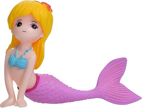 Mermaid Aquarium Ornament for Fish Tanks and Terrariums, Pink Plastic Mermaid Figurine for Fairy Gardens, DIY Landscapes and Party Decor (Miniature Size) in Kuwait