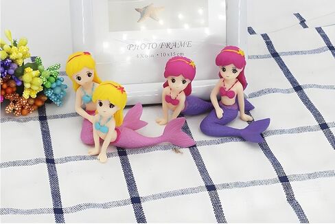 Mermaid Aquarium Ornament for Fish Tanks and Terrariums, Pink Plastic Mermaid Figurine for Fairy Gardens, DIY Landscapes and Party Decor (Miniature Size) in Kuwait