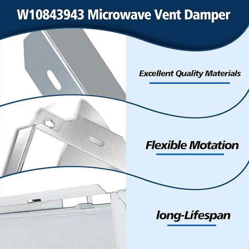 طقم مثبط فتحة تهوية الميكروويف W10843943 متوافق مع Whirlpool Kenmore Kitchenaid Maytag AMV2307PFB5 KHHC2090SBL0، استبدال فتحة عادم الميكروويف W10748710 AP5988876 8205811 8205558 PS11728088 in Kuwait