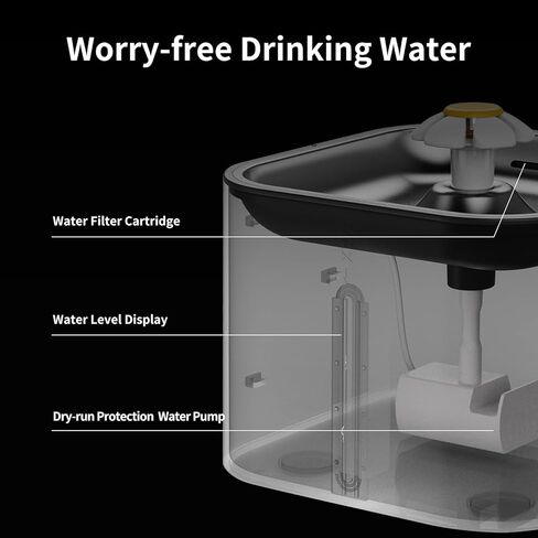 DOEL 2.4GHz WiFi Automatic Cat Feeder and Water Fountain, 6L/24 Cups Timed Dry Food Dispenser for 2.5 Weeks, with APP Remote Control, Voice, for Small Medium Dog Puppy Kitten in Kuwait