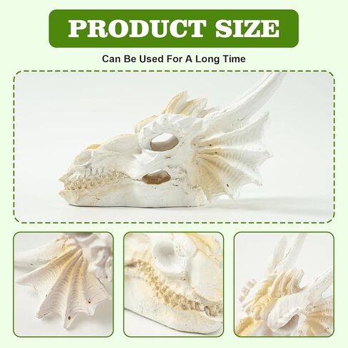 Dragon Skull Ornament for Aquarium Reptile Fish Tank Decorations Mini Betta Fish Tank Decor Accessories in Kuwait