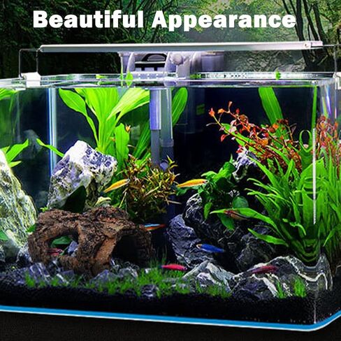 Aquarium Fish Tank Decorations,Resin Hollow Tree Trunk Ornament Bettas Fish Decor Aquarium Hideout for Shrimp Reptile and Turtle(Color:Brown) in Kuwait