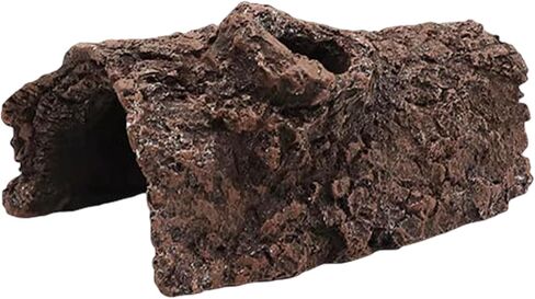 Aquarium Fish Tank Decorations,Resin Hollow Tree Trunk Ornament Bettas Fish Decor Aquarium Hideout for Shrimp Reptile and Turtle(Color:Brown) in Kuwait