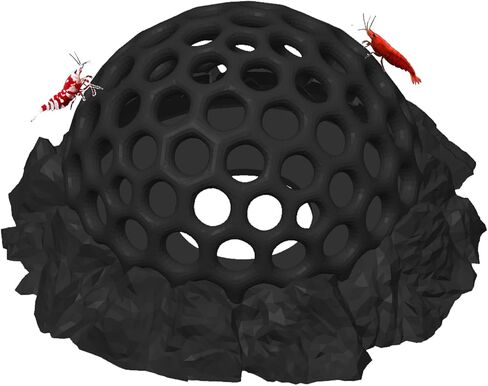 Shrimp Hides for Aquarium, Shrimp Tank Accessories - Shrimp Cave, Shrimp Hideout, Shrimp Shelter, Black in Kuwait