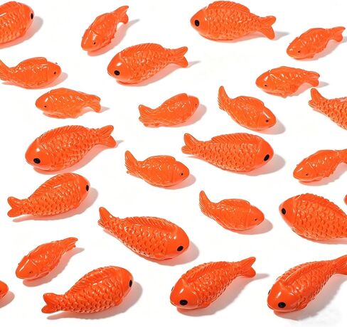 36 PCS Miniature Fish Cute Mini Fishes Fake Plastic Small Red Goldfish Set Tiny Fishes Figurines for DIY Garden Aquarium Cake Decorations Ornament Accessories Party Supplies in Kuwait