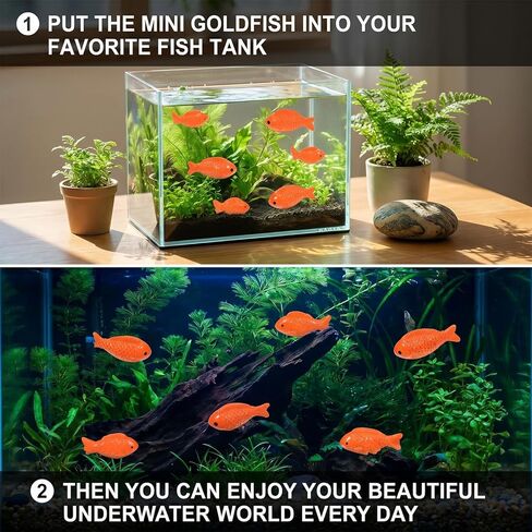 36 PCS Miniature Fish Cute Mini Fishes Fake Plastic Small Red Goldfish Set Tiny Fishes Figurines for DIY Garden Aquarium Cake Decorations Ornament Accessories Party Supplies in Kuwait