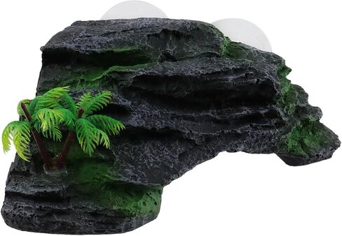 Turtle Basking Platform, Water Tank Aquarium Tortoise Climbing Platform with 2 Suction Cups, Artificial Stepped Ladder Turtle Platform for Snakes Horned Frog（Small Stepped Ladder Style） in Saudi Arabia
