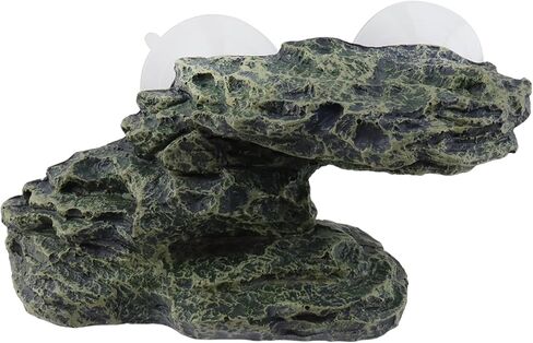 Turtle Basking Platform, Water Tank Aquarium Tortoise Climbing Platform with 2 Suction Cups, Artificial Stepped Ladder Turtle Platform for Snakes Horned Frog（Small Stepped Ladder Style） in Saudi Arabia