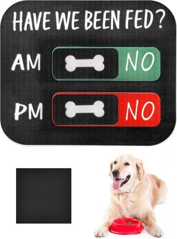 Pet Feeding Reminder, AM/PM Pet Feeding Tracker with Have We Been Fed, Magnets Yes/No Fed Slider Sign with Pets Tracker for Fridge, Prevent Overfeeding&Track Meals Effortlessly in Kuwait