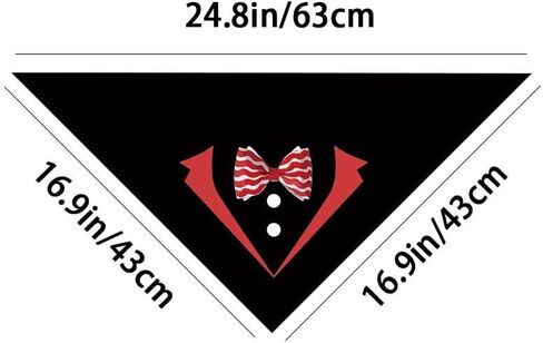 ​4-Pack Halloween Dog Bandanas | Festive Tuxedo & Bow Tie Bandanas for Medium & Large Dogs | Thanksgiving & Fall Pet Scarves for Puppies, Boys & Girls in Kuwait