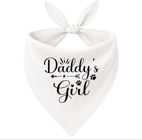 Daddy's Girl Dog Bandana، إكسسوارات وشاح كلب أليف وردي، باندانا كلب للكلاب الصغيرة المتوسطة، وشاح مثلث للحيوانات الأليفة للصبي والفتاة، هدايا لمحبي الكلاب in Kuwait