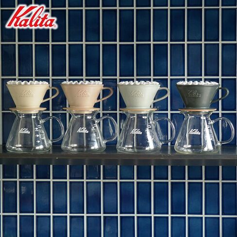 Carita Kalita Coffee Dripper Mino Ware High Heat Retention Pottery for 1 to 2 People, DACHI & KalitaMI 155, Sand Gray #01105, Wave Series, Made in Japan, Drip Equipment, For 1 Person in Kuwait