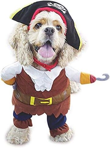 Mikayoo Pet Costume Fashion Pirates of The Caribbean Style Clothes Halloween Suit with a Hat Costume Apparel for Dog (XL) in Saudi Arabia