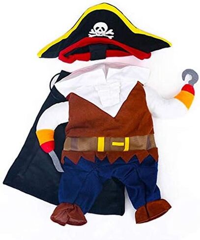 Mikayoo Pet Costume Fashion Pirates of The Caribbean Style Clothes Halloween Suit with a Hat Costume Apparel for Dog (XL) in Saudi Arabia