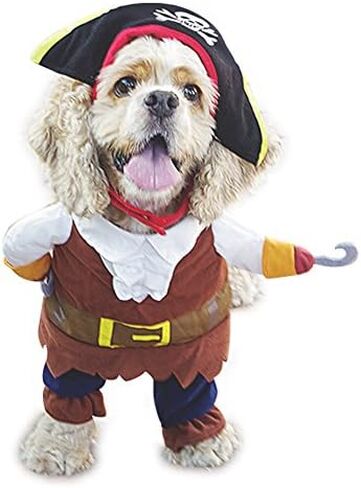 Mikayoo Pet Costume Fashion Pirates of The Caribbean Style Clothes Halloween Suit with a Hat Costume Apparel for Dog (XL) in Saudi Arabia