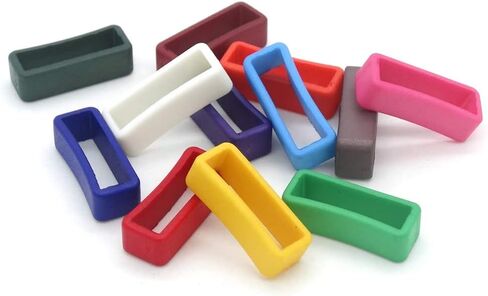 HSDOUBLE 24pcs 5/8"(17mm) Colorful Belt Loop Keeper for Dog Collar Harness Backpack Straps in Kuwait
