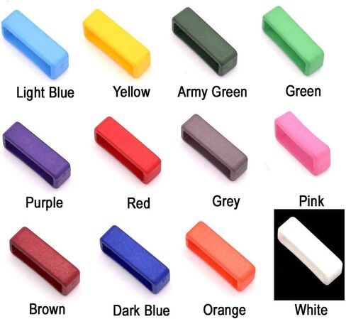 HSDOUBLE 24pcs 5/8"(17mm) Colorful Belt Loop Keeper for Dog Collar Harness Backpack Straps in Kuwait