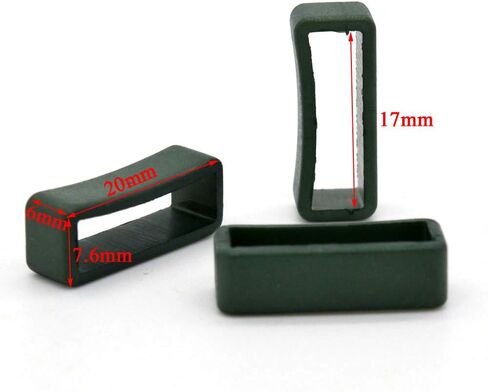 HSDOUBLE 24pcs 5/8"(17mm) Colorful Belt Loop Keeper for Dog Collar Harness Backpack Straps in Kuwait