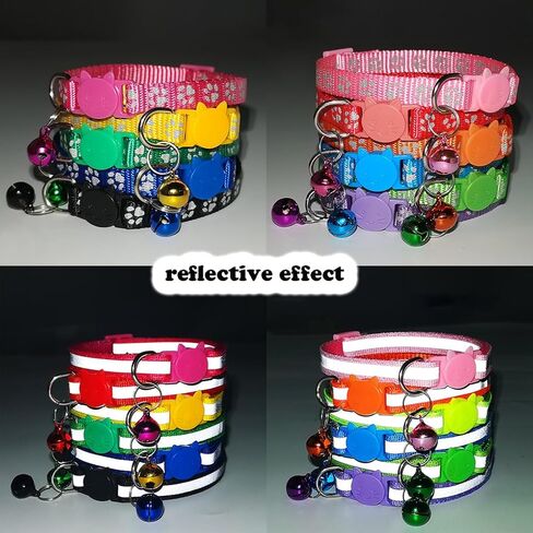 2 Pack Cat Collars with Bell, Reflective Break Away Kitten Collar Safety Buckle Kitty Breakaway Cat Collar for Boy Cats,Dark Blue in Kuwait