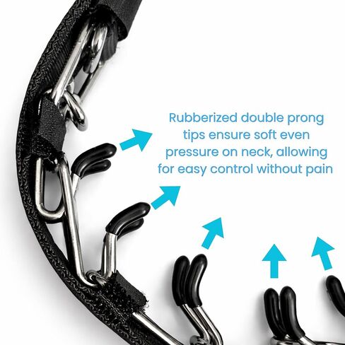 K9 Pro Supply Reflective No Pull Dog Collar for Medium and Large Dogs, with Heavy Duty Buckle for Walking, Obedience Training Belgian Malinois and German Shepard. Safe and Easy to use (M, Black) in Kuwait