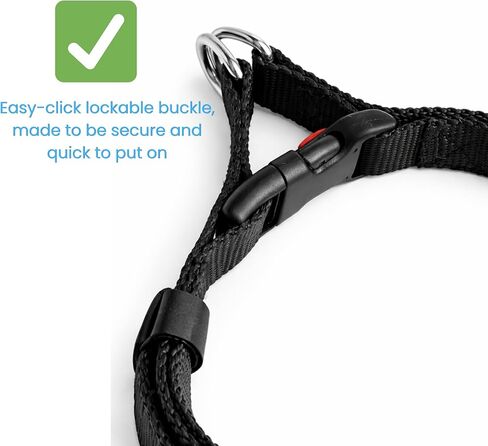 K9 Pro Supply Reflective No Pull Dog Collar for Medium and Large Dogs, with Heavy Duty Buckle for Walking, Obedience Training Belgian Malinois and German Shepard. Safe and Easy to use (M, Black) in Kuwait