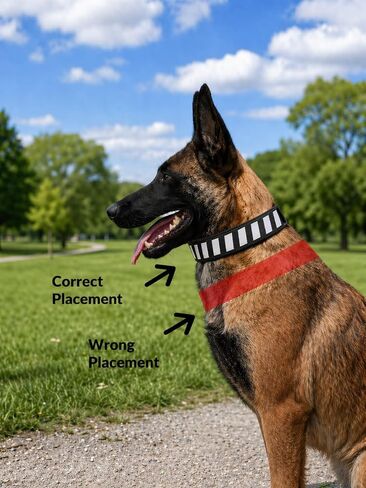 K9 Pro Supply Reflective No Pull Dog Collar for Medium and Large Dogs, with Heavy Duty Buckle for Walking, Obedience Training Belgian Malinois and German Shepard. Safe and Easy to use (M, Black) in Kuwait