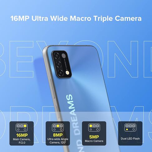 هاتف UMIDIGI A11 الخلوي (3+64 جيجابايت)، هاتف ذكي 6.53 بوصة HD+ كامل الشاشة غير مقفل، بطارية 5150 مللي أمبير في الساعة هاتف أندرويد مع شريحة اتصال مزدوجة (4G LTE) Android 11 in Saudi Arabia
