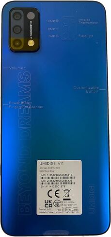 هاتف UMIDIGI A11 الخلوي (3+64 جيجابايت)، هاتف ذكي 6.53 بوصة HD+ كامل الشاشة غير مقفل، بطارية 5150 مللي أمبير في الساعة هاتف أندرويد مع شريحة اتصال مزدوجة (4G LTE) Android 11 in Saudi Arabia