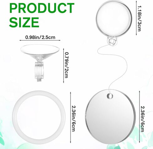 3Pcs Betta Fish Exercise Ring and Mirror Set 1 Mirror with Floating Ball 2 Exercise Training Rings Toy Betta Ring Enrichment Toys Floating Mirrors Balls Resting Spot Fishing Tank Accessories for Fish in Kuwait