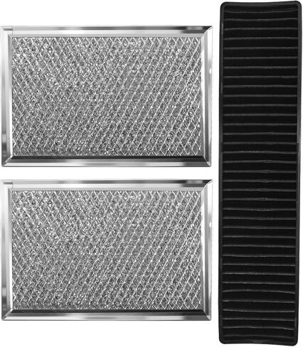 Microwave Grease&Charcoal Filter Set Fit for LG LMVH1750SW/00 LMVH1750ST/00 LMVH1750SB/00 MVEM1825 FMVEL2033F in Kuwait