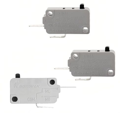 KW3A Microwave Oven Door Switch 16A 125V/250V Door Interlock Switch – 2 Normally Open (NO) & 1 Normally Closed (NC) – Replacement for GE, Whirlpool, LG, Samsung, Frigidaire Microwave Oven in Kuwait
