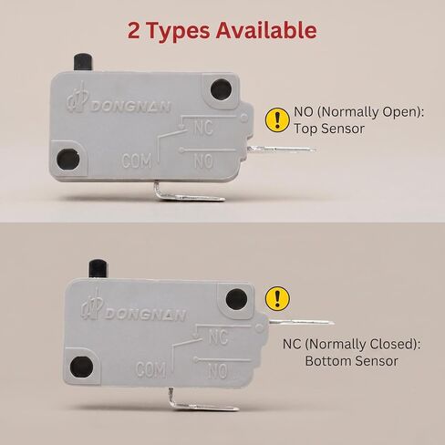 KW3A Microwave Oven Door Switch 16A 125V/250V Door Interlock Switch – 2 Normally Open (NO) & 1 Normally Closed (NC) – Replacement for GE, Whirlpool, LG, Samsung, Frigidaire Microwave Oven in Kuwait