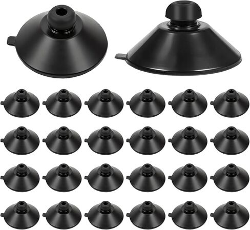 24PCS Fish Tank Suction Cups, Rubber Aquarium Suction Cups, 32mm Suction Cups for Aquarium, for Pump, Airline Tubing, Aeration Setup, Secure Attachment for Aquarium Accessories, Black in Kuwait