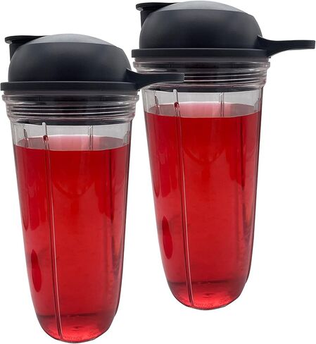 2PCS Replacement Blender Cup 32oz with To-go-lid, Compatible with NutriBullet Blender Combo 1200W（NBF10500/NBF70500/ZNBF30400Z/ZNBF30500Z/NBF50400/NBF70500 ）(2 cup, 32oz) in Saudi Arabia