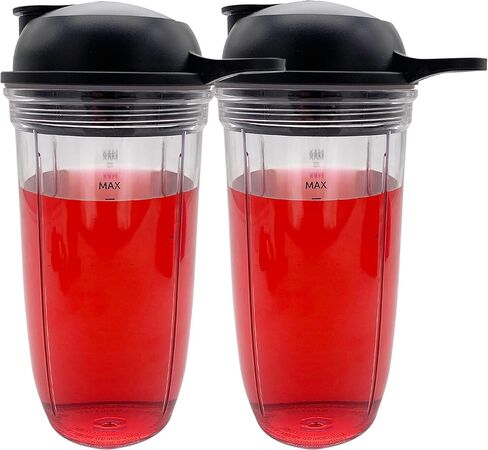 2PCS Replacement Blender Cup 32oz with To-go-lid, Compatible with NutriBullet Blender Combo 1200W（NBF10500/NBF70500/ZNBF30400Z/ZNBF30500Z/NBF50400/NBF70500 ）(2 cup, 32oz) in Saudi Arabia