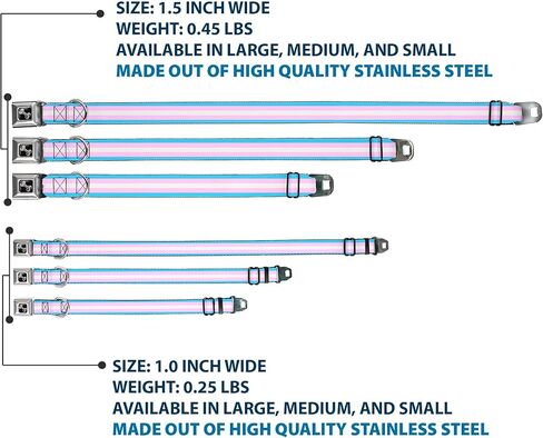 Buckle-Down Dog Collar Seatbelt Buckle Flag Transgender Baby Blue Baby Pink White 11 to 17 Inches 1.0 Inch Wide in Kuwait