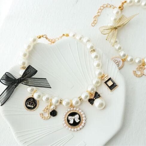 Elegant Pet Necklace with Bowknot Charm for Cats and Dogs in Kuwait