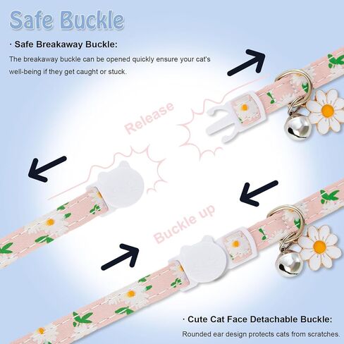 Cat Collar for Airtag, Breakaway GPS Tracker Kitten Collar with Airtag Holder and Bells for Girl Boy Cats Cute Personalized Cat Collar with Fish Adjustable Length (Pink) in Kuwait