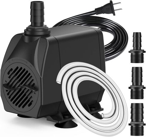 SongLong 800GPH(3000L/H) 10ft Power Cord Submersible Pump,Over Heating Protection Water Pump with 10ft Lift for Fountains, Ponds, Aquariums & Hydroponics. in Kuwait