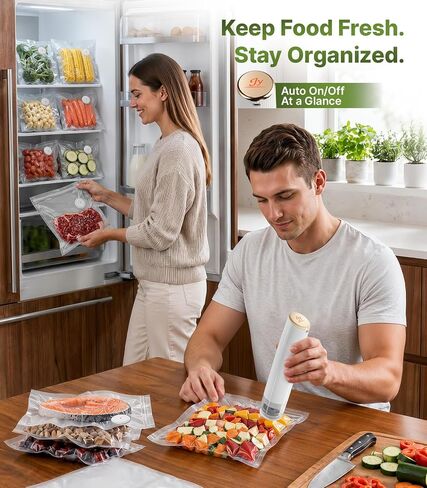 Compact Handheld Vacuum Sealer for Food, Portable Wireless Vacuum Sealer with 60kPa Suction, Dual Modes, Visible Water Reservoir, Includes Complete Set for Food Preservation in Kuwait